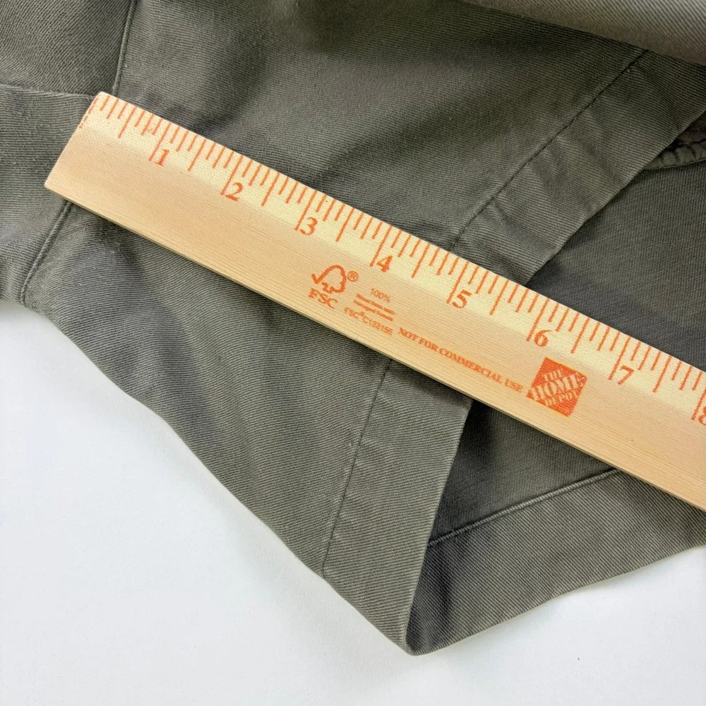 Vintage Banana Republic Pleated Chino Shorts Mens 34 Olive Green Cotton Twill